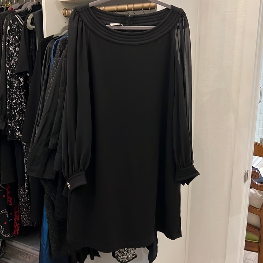 Classic Black dress!  Size medium.  Lafayette 148  fits 10-12